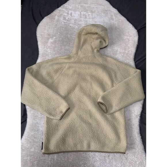 J Crew Jacket Nordic Sherpa Fleece Polartec Hooded Beige Tan Mens Size XL - Picture 2 of 8